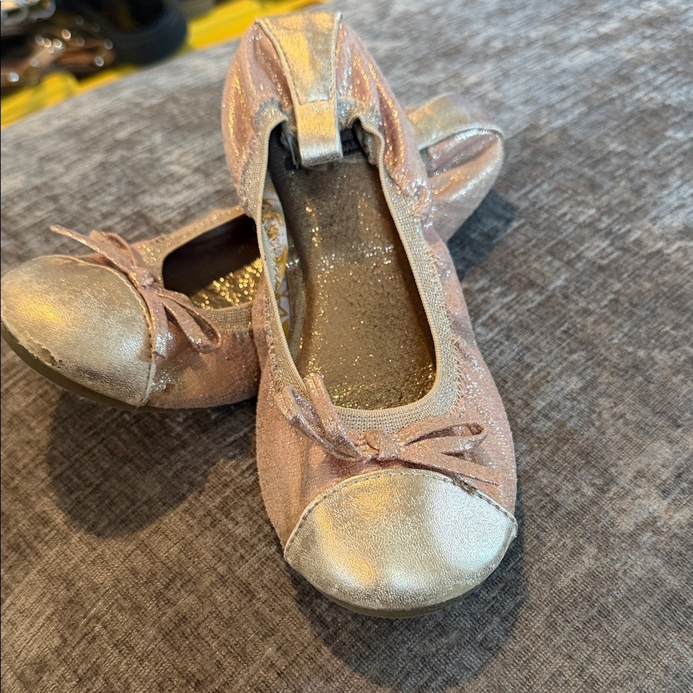Wonder Nation Pink and Gold Kids Dress Shoes